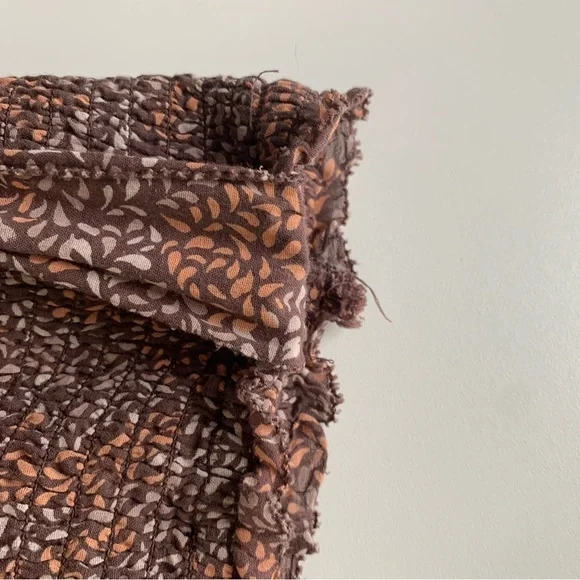 Aerie All Day Printed Smocked Mini Dress Size  Medium Tie Adjustable Straps - Picture 3 of 10